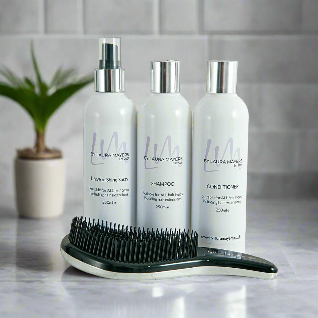 Healthy Hair Set by Laura Mayers | Shampoo, Conditioner, Shine & Brush - By Laura Mayers