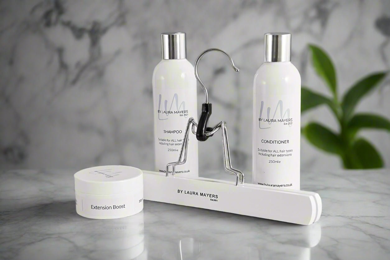 Hair Care Set by Laura Mayers | Shampoo, Conditioner & Extension Boost & Hanger - By Laura Mayers