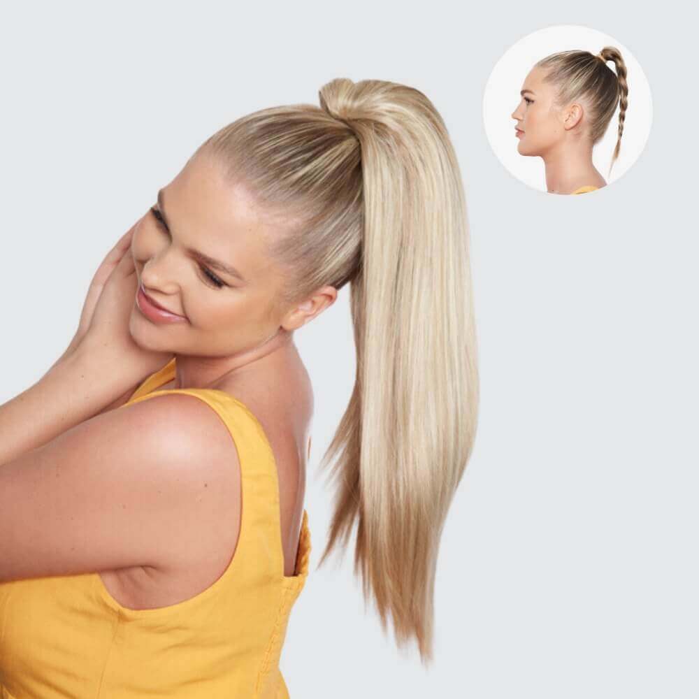 Long Straight 20” Clip - In Ponytail - By Laura Mayers