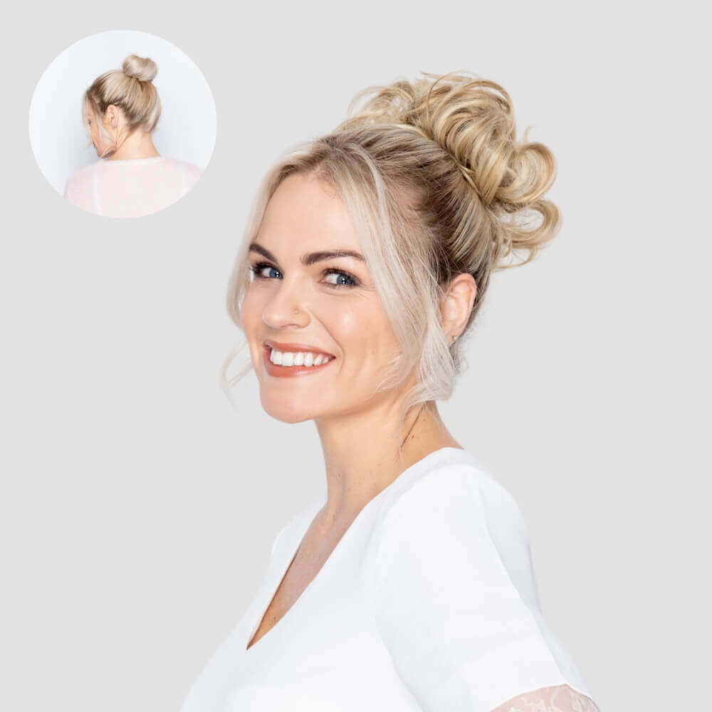 Curly Hair Messy Bun Scrunchie | Effortless Curly Updo - By Laura Mayers