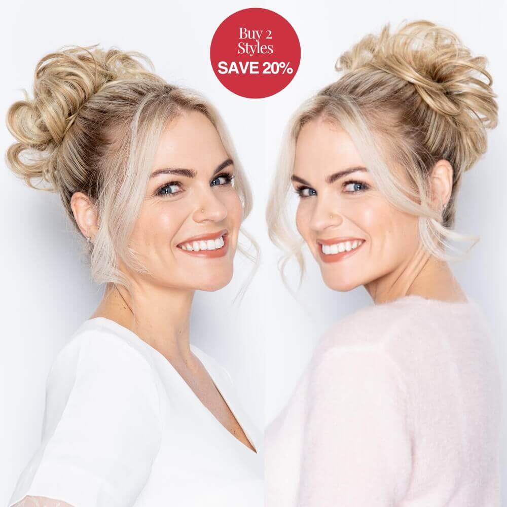 Messy Scrunchie Bun Duo Pack | Curly & Flicky Styles - By Laura Mayers