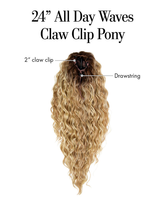 24" All Day Waves Claw Clip Pony by Kim Kimble - By Laura Mayers